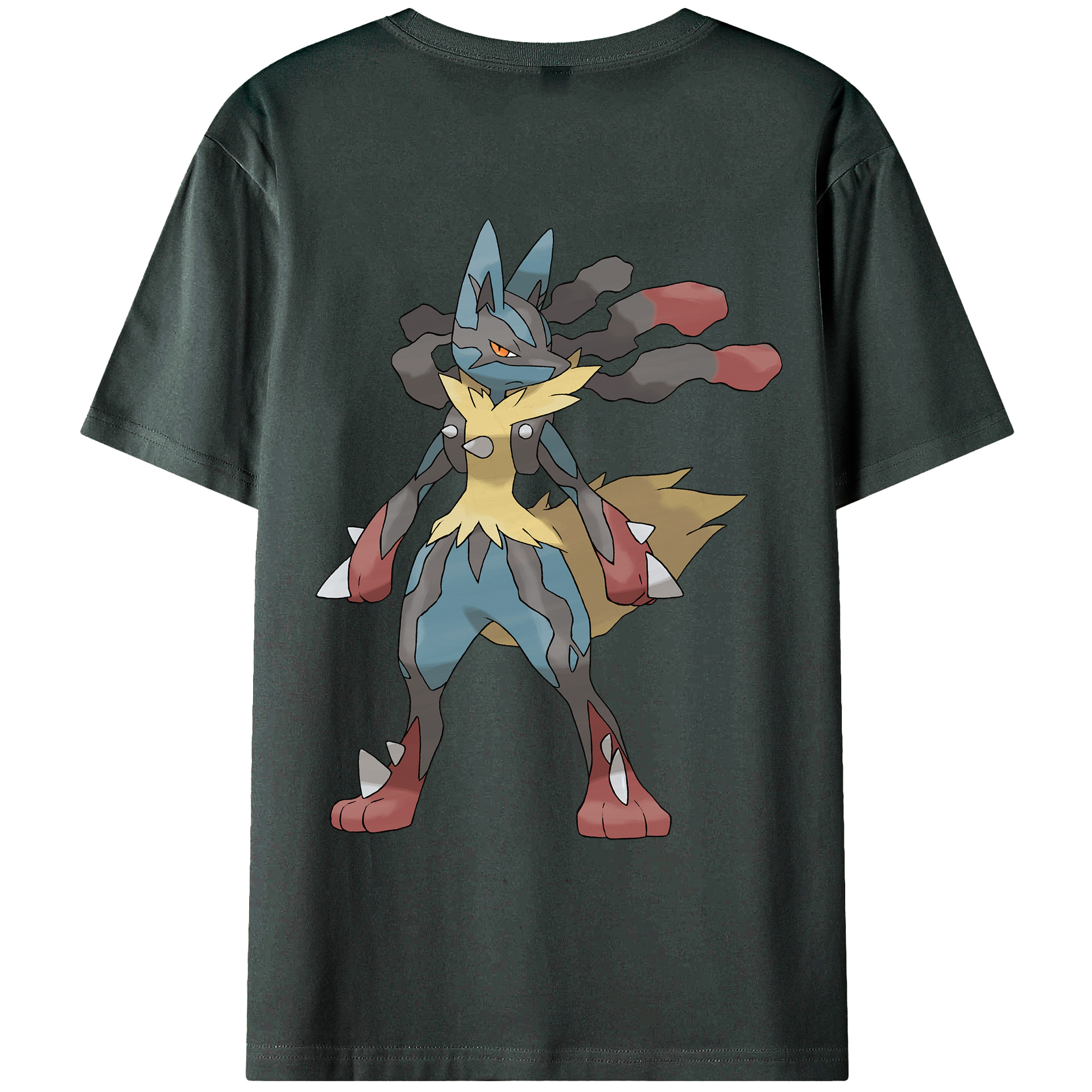 （画像用） ポケットモンスター Pokémon 綿100％ メンズ半袖Tシャツ（バックプリント） 通気性